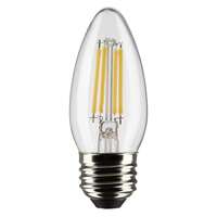 5.5 Watt - 500 Lumens 2700K - 90 CRI - Frosted Wet Rated - Dimmable B11 Filament LED - 2 Pack Satco Lighting