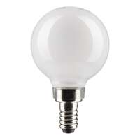4.5 Watt - 350 Lumens 2700K - 90 CRI Dimmable - Wet Rated G16.5 LED Filament 2 Pack - White - Candelabra Satco Lighting