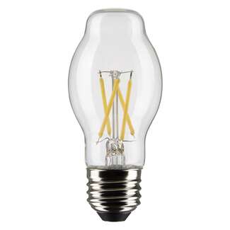 5 Watt - 450 Lumens 2700K - 90 CRI - Clear Wet Rated - Dimmable BT15 Filament LED - 2 Pack Satco Lighting