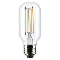 4.5&quot; - T14 Filament LED 5.5 Watt - 500 Lumens 2700K - 90 CRI - Clear Wet Rated - Dimmable Satco Lighting