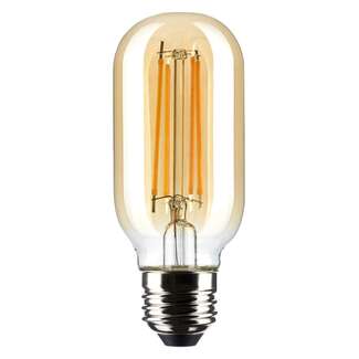 7" - LED - T14 Spiral Filament 5.5 Watt - 500 Lumens 2000K - Dimmable Amber - Medium Base Satco Lighting