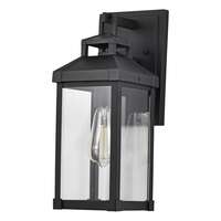 16" - 1 Light - 100W Max Matte Black Finish Clear Glass Nuvo Lighting