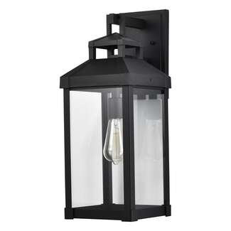 20" - 1 Light - 100W Max Matte Black Finish Clear Glass Nuvo Lighting