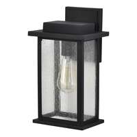 13" - 1 Light - 100W Max Matte Black Finish Clear Seeded Glass Nuvo Lighting