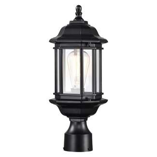 16.5" - 1 Light - 100W Max Matte Black Finish Clear Glass Nuvo Lighting