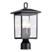 15.25" - 3 Light - 100W Max Matte Black Finish Clear Glass Nuvo Lighting