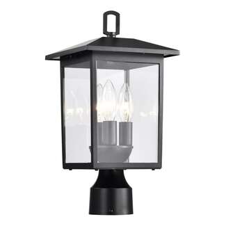 15.25" - 3 Light - 100W Max Matte Black Finish Clear Glass Nuvo Lighting