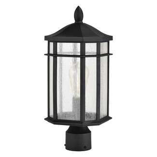 18" - 1 Light - 100W Max Matte Black Finish Clear Seed Glass Nuvo Lighting