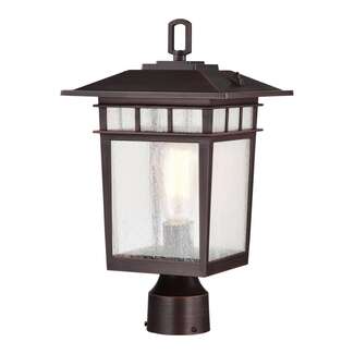 16" - 1 Light - 100W Max Rustic Bronze Finish Clear Seed Glass Nuvo Lighting