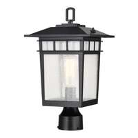 16" - 1 Light - 100W Max Textured Black Finish Clear Seed Glass Nuvo Lighting
