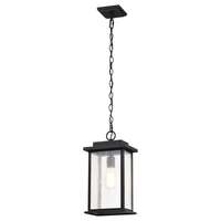 16.5" - 1 Light - 100W Max Matte Black Finish Clear Seed Glass Nuvo Lighting