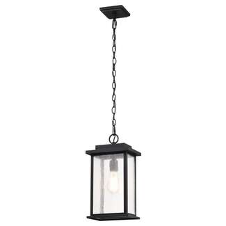 16.5" - 1 Light - 100W Max Matte Black Finish Clear Seed Glass Nuvo Lighting