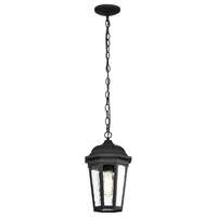 14.5" - 1 Light - 100W Max Matte Black Finish Clear Water Glass Nuvo Lighting