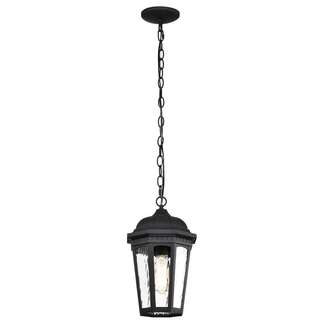 14.5" - 1 Light - 100W Max Matte Black Finish Clear Water Glass Nuvo Lighting
