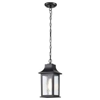 13.8" - 1 Light - 100W Max Matte Black Finish Clear Water Glass Nuvo Lighting