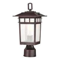 13.8" - 1 Light - 100W Max Rustic Bronze Finish Clear Seed Glass Nuvo Lighting