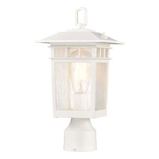 13.8" - 1 Light - 100W Max White Finish Clear Seed Glass Nuvo Lighting
