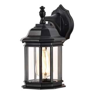12" - 1 Light - 100W Max Matte Black Finish Clear Glass Nuvo Lighting