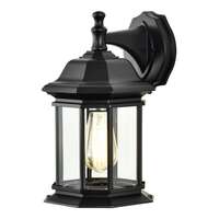 13" - 1 Light - 100W Max Matte Black Finish Clear Glass Nuvo Lighting