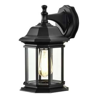 13" - 1 Light - 100W Max Matte Black Finish Clear Glass Nuvo Lighting