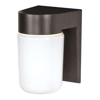 8" - 1 Light - 100W Max Bronzotic Finish White Glass Nuvo Lighting