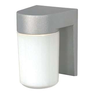 8" - 1 Light - 100W Max Satin Aluminum Finish White Glass Nuvo Lighting