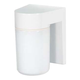 8" - 1 Light - 100W Max White Finish White Glass Nuvo Lighting