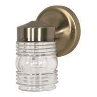 9" - 1 Light - 60W Max Antique Brass Finish Clear Glass Nuvo Lighting