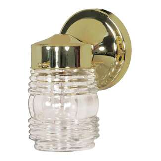 9" - 1 Light - 60W Max Polished Brass Finish Clear Glass Nuvo Lighting