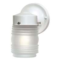 9" - 1 Light - 60W Max Gloss White Finish Frosted Glass Nuvo Lighting