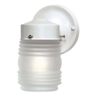 9" - 1 Light - 60W Max Gloss White Finish Frosted Glass Nuvo Lighting