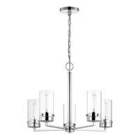 24&quot; - 5 Light - 60W Max Polished Nickel Finish Clear Glass Nuvo Lighting