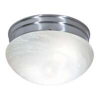 9.5&quot; - 2 Light - 60W Max Brushed Nickel Finish Alabaster Glass Nuvo Lighting