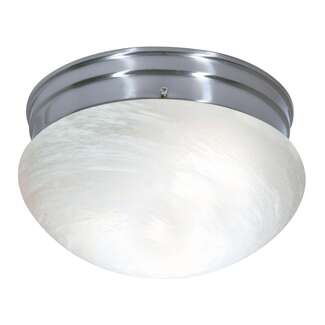9.5&quot; - 2 Light - 60W Max Brushed Nickel Finish Alabaster Glass Nuvo Lighting