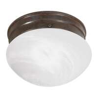 7.5&quot; - 1 Light - 60W Max Old Bronze Finish Alabaster Glass Nuvo Lighting