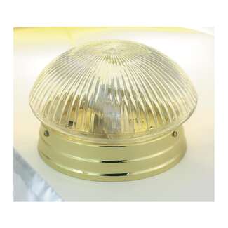 7.5&quot; - 1 Light - 60W Max Polished Brass Finish Clear Ribbed Glass Nuvo Lighting