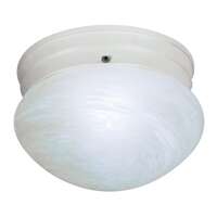 7.5&quot; - 1 Light - 60W Max Textured White Finish Alabaster Glass Nuvo Lighting
