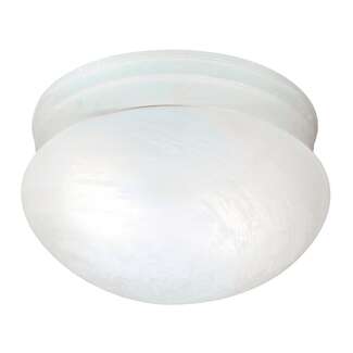 9.5&quot; - 2 Light - 60W Max Textured White Finish Alabaster Glass Nuvo Lighting
