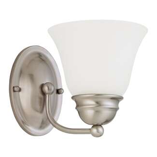 7" - 1 Light - 100W Max Brushed Nickel Finish Frosted Glass Bell Shades Nuvo Lighting