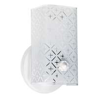 7" - 1 Light - 60W Max Diamond "U" Channel Glass White Finish Nuvo Lighting