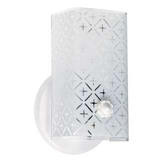 7" - 1 Light - 60W Max Diamond "U" Channel Glass White Finish Nuvo Lighting