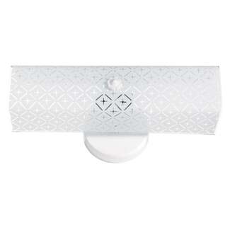 14" - 2 Light - 60W Max Diamond "U" Channel Glass White Finish Nuvo Lighting