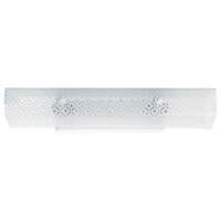 24" - 4 Light - 60W Max Diamond "U" Channel Glass White Finish Nuvo Lighting