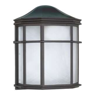 10" - 1 Light - 60W Max Textured Black Finish Linen Acrylic Lens Nuvo Lighting