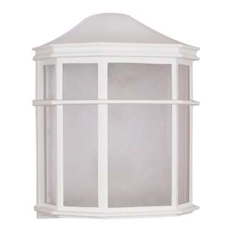 10" - 1 Light - 60W Max White Finish Linen Acrylic Lens Nuvo Lighting