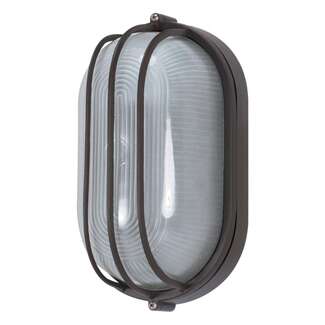 10" - 1 Light - 60W Max Architectural Bronze Finish Clear Ribbed Glass Nuvo Lighting