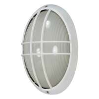13" - 1 Light - 60W Max Semi Gloss White Finish Clear Ribbed Glass Nuvo Lighting