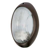 11" - 1 Light - 60W Max Architectural Bronze Finish Clear Ribbed Glass Nuvo Lighting