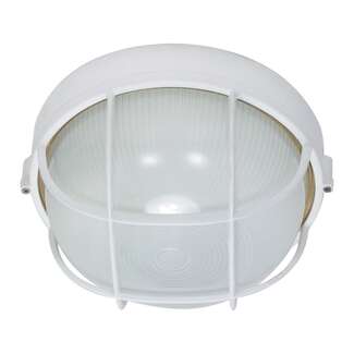 10" - 1 Light - 60W Max Semi Gloss White Finish White Glass Nuvo Lighting