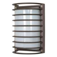 10" - 1 Light - 60W Max Architectural Bronze Finish Clear Ribbed Glass Nuvo Lighting